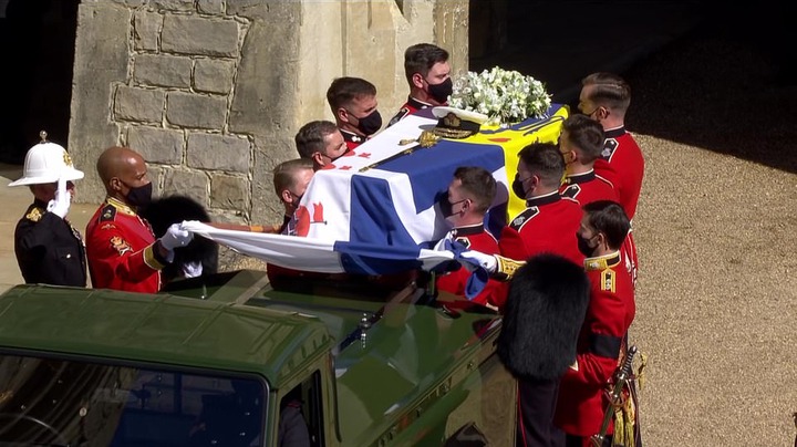  The Queen wipes away tears at Prince Philip