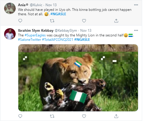 Nigerians react after Super Eagles threw away four-goal lead to draw 4-4 with Sierra Leone in AFCON qualifying match?