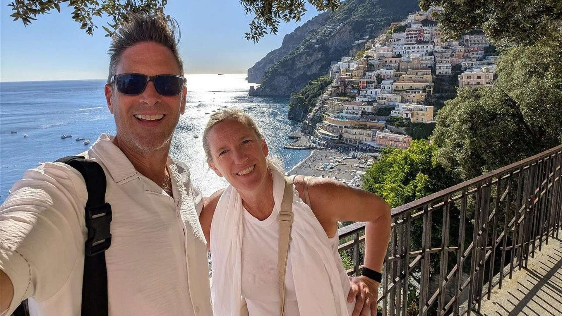 Erik and his wife on vacation. Ask your doctor about CGM options, including Abbott's Libre systems.