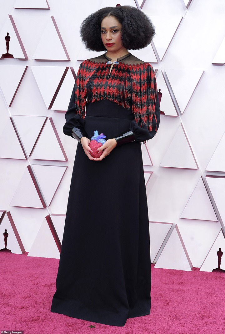 See red carpet photos from the 2021 Oscars