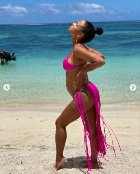  Pregnant Christina Milian flaunts her growing baby bump in new bikini photos