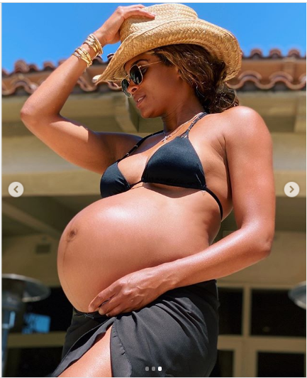 Pregnant Ciara flaunts her bumpin baby bump in a sexy bikini