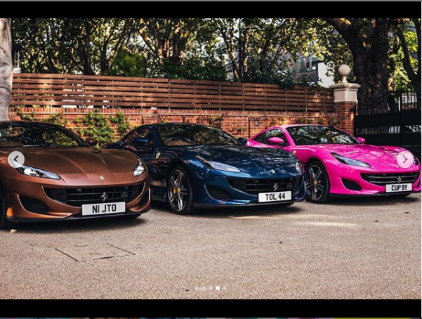 Billionaire businessman, Femi Otedola buys three Ferrari Portofino whips for his three daughters (photos)