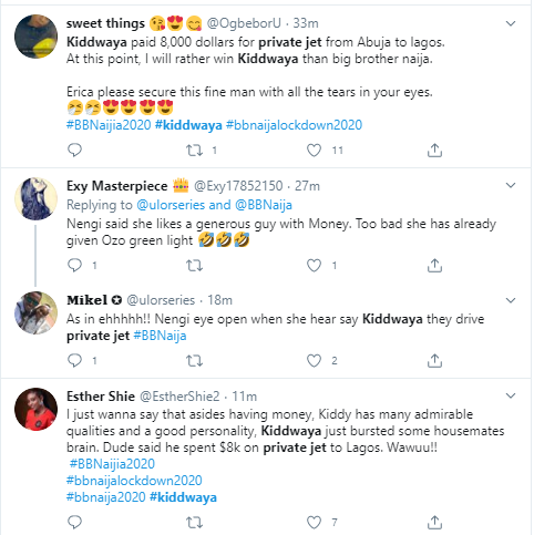 BBNaija housemate, Kiddwaya reveals he paid $8000 for a private jet to get him to Lagos from Abuja for the show (Video)