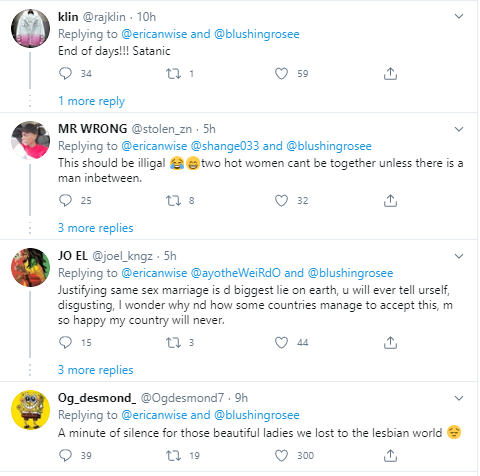 Nigerian man quotes Bible verses as he condemns two African American women who recently got engaged in Hawaii (Photos)