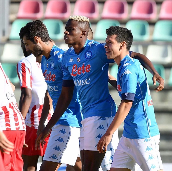 Osimhen and Napoli players