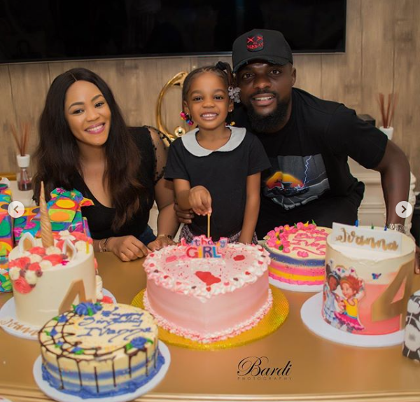 Super Eagles star, John Ogu and his ex-wife Vera Akaolisa team up for their daughter
