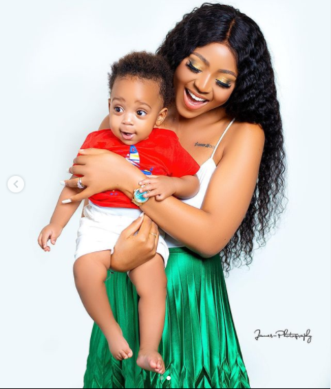 Ned Nwoko shares lovely photos of his wife Regina Daniels and their son Munir