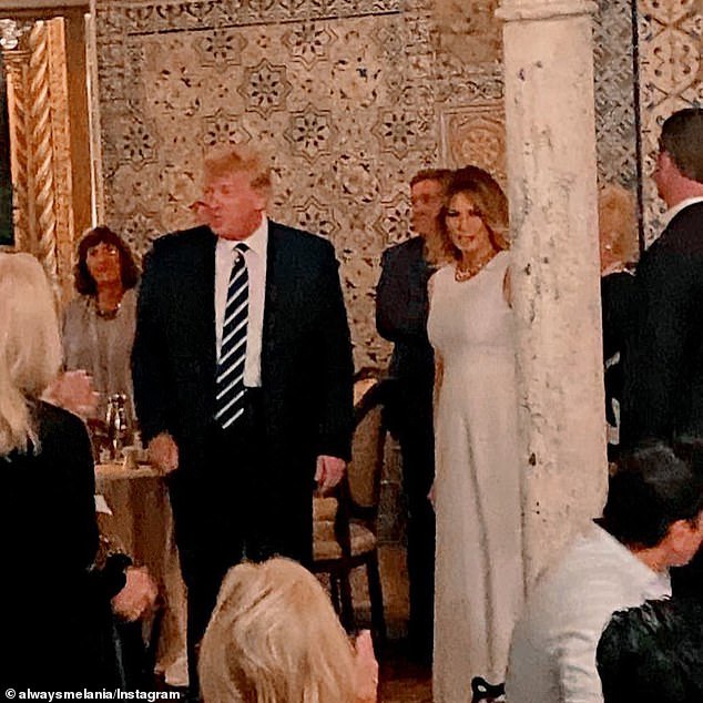 Melania Trump makes second public appearance in a week with her husband Donald Trump at Mar-a-Lago (photos)