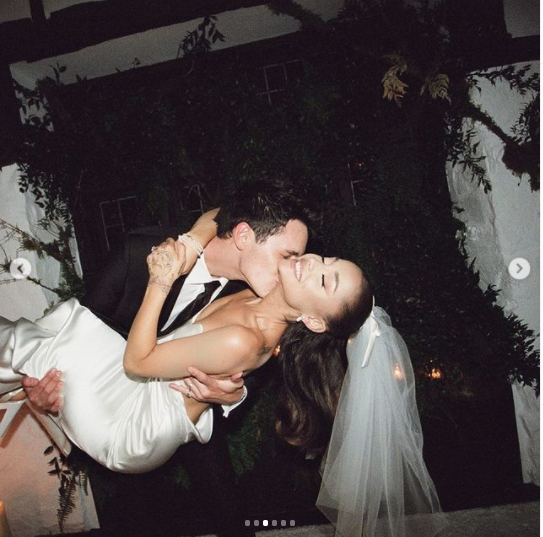 Singer, Ariana Grande shares first photos from her wedding to Dalton Gomez