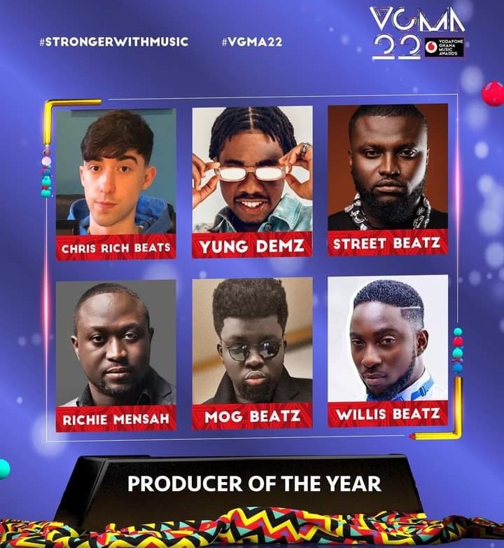 UK Sound Engineer, Chris Rich, Who Did Yaw Tog's 'Sore Remix' appears in 2021 VGMA list?