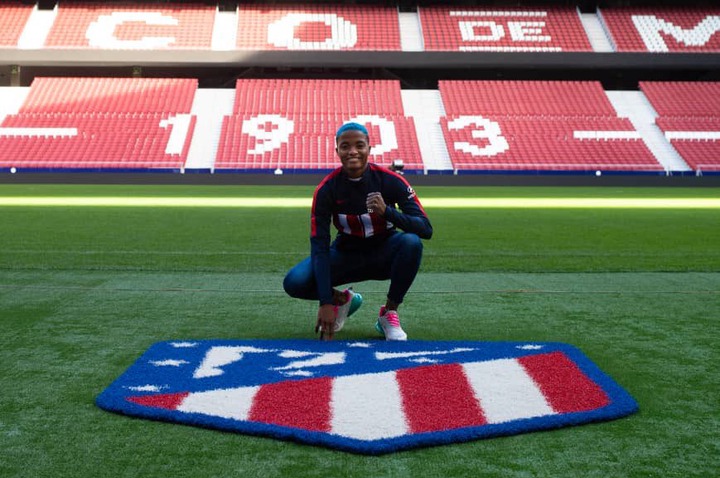 Super Falcons star, Rasheedat Ajibade joins Atletico Madrid from Avaldsnes (photos)
