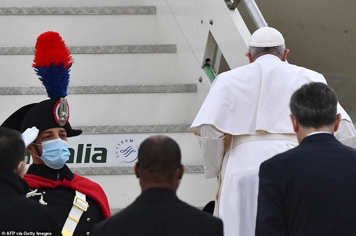 Pope Francis departs from Rome for historic first-ever visit by a pontiff to Iraq (photos)