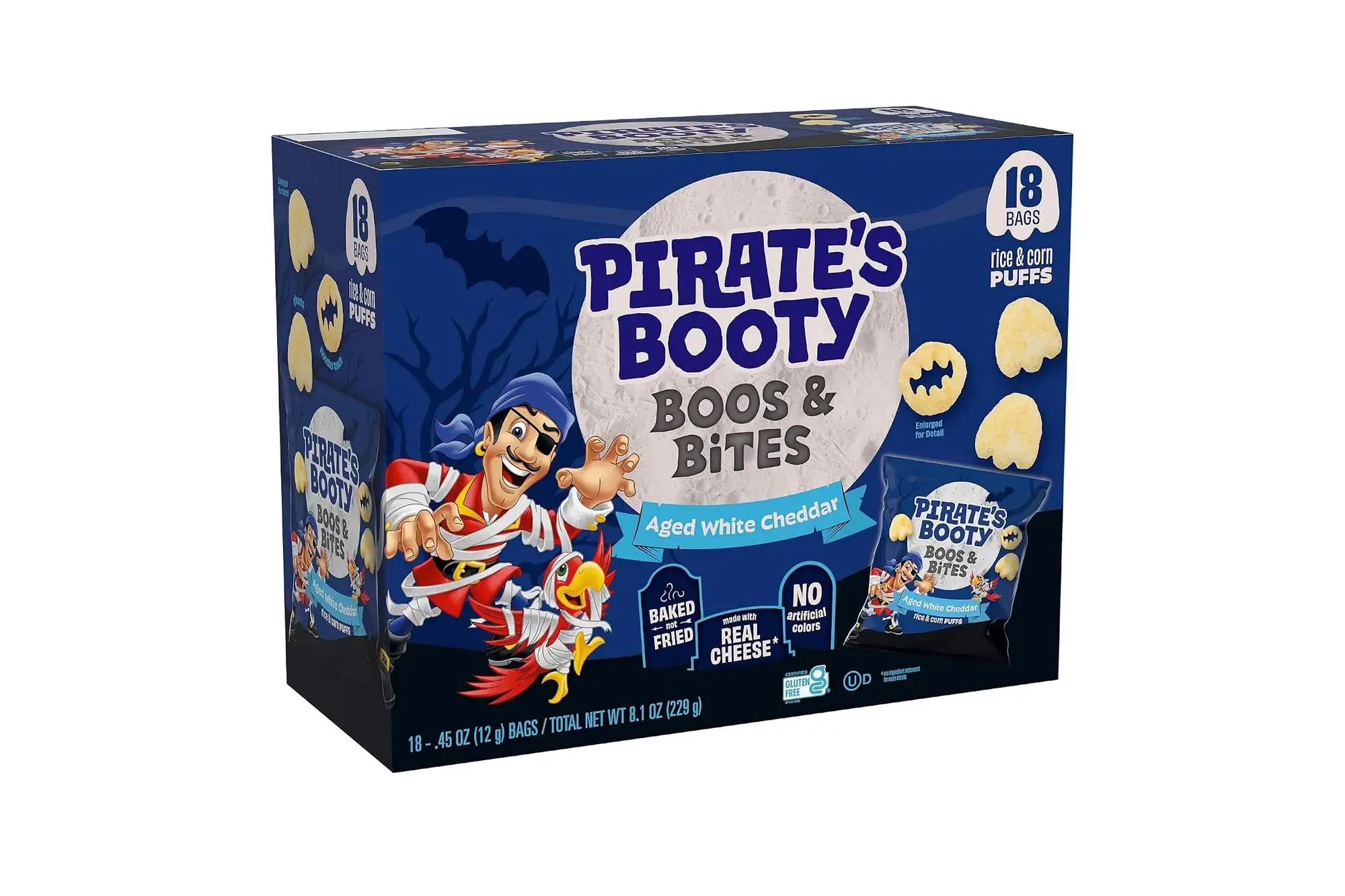 Pirate's Booty Boos & Bites Cheddar Cheese Puffs Halloween Snacks
