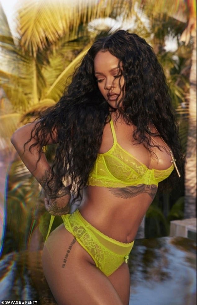 Rihanna oozes sex appeal as she flaunts her enviable curves in sexy lingerie (photos)