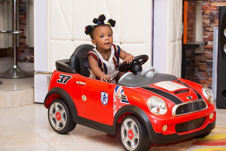 John Dumelo's son and Nana Ama McBrown's Daughter, Enjoying In A Powerful 'Kantanka' Car (Check Out) 