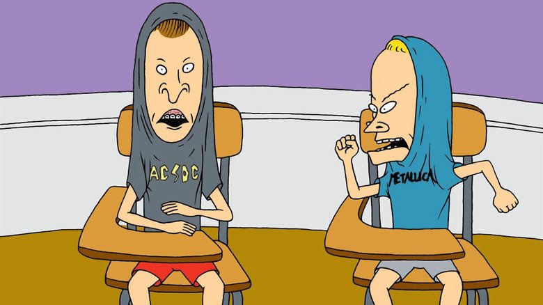 Butt-Head and Beavis get weird with their T-shirts in "Beavis and Butt-Head."
