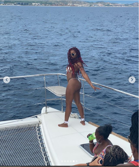 Bikini-clad Taraji P. Henson parties on a yacht as she celebrates her 50th birthday in Mexico (photos)