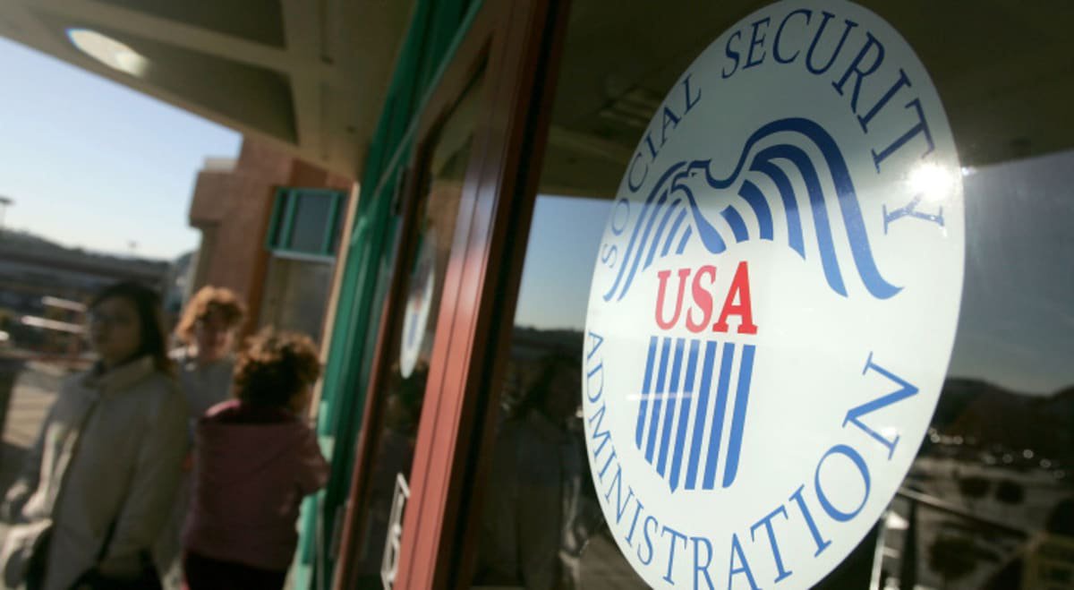 An exterior shot of a Social Security office.
