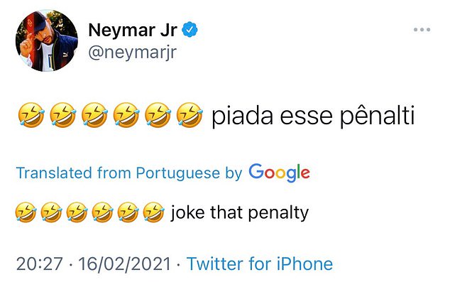 Neymar faces possible two-match Champions League ban for complaining about Barcelona?s penalty before declaring old team-mate Lionel Messi