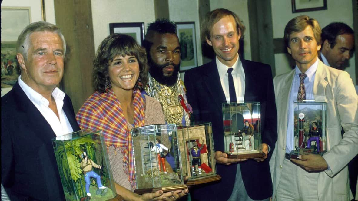 ©1983 Ramey Photo Agency (310)828-3445 The A Team With Their Dolls 1983 Pr