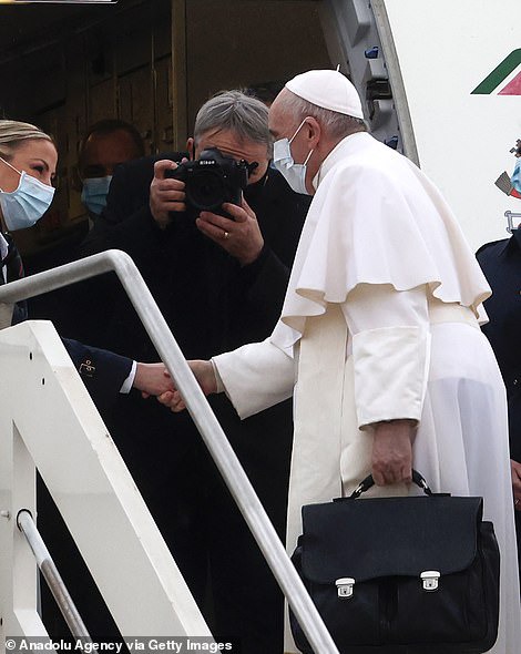 Pope Francis departs from Rome for historic first-ever visit by a pontiff to Iraq (photos)