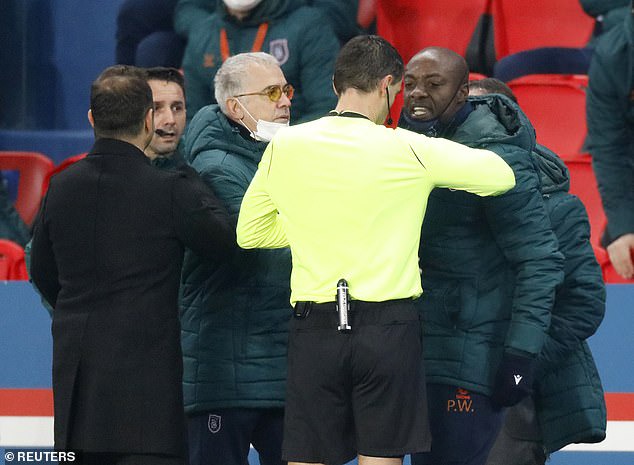 PSG and Istanbul Basaksehir players walk off during Champions League clash amid allegations of racism towards Turkish side