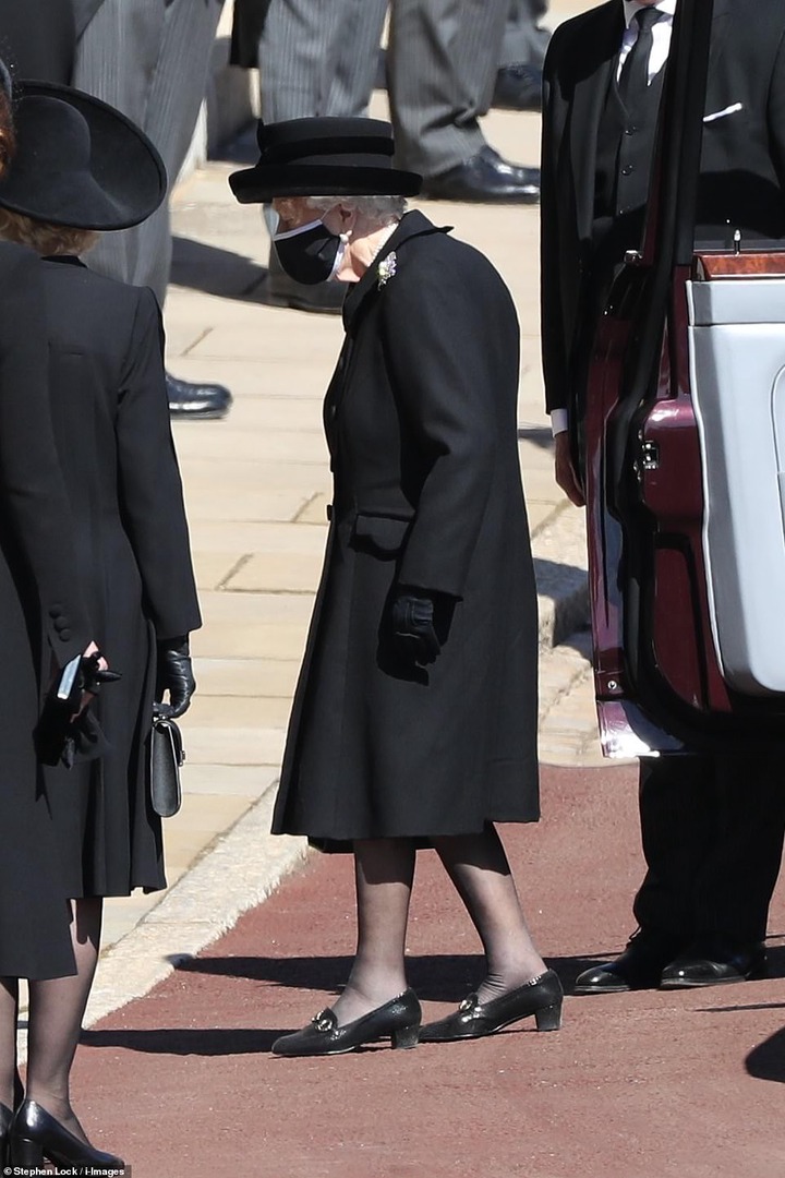 The Queen wipes away tears at Prince Philip