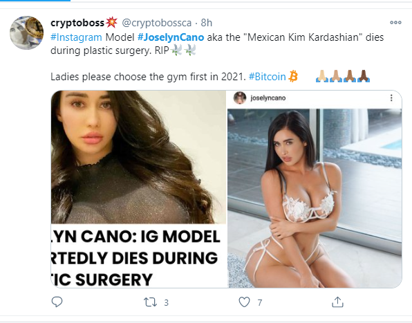 Joselyn Cano, Colombia -Mexican Kim Kardashian dies aged 29 *