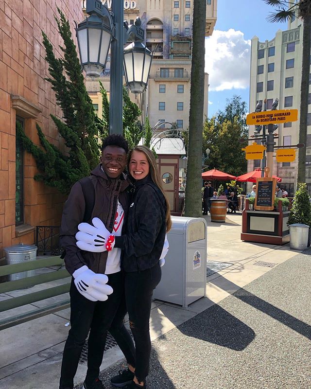 Alphonso Davies and Jordyn Huitema in Paris