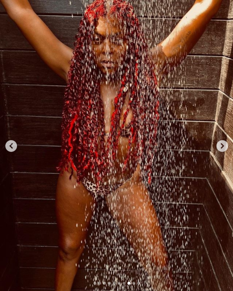 Actress, Taraji P Henson flaunts her toned body in steamy shower photoshoot 