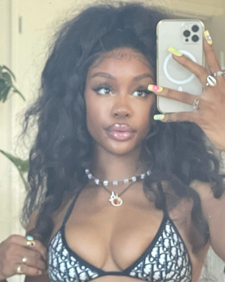 Singer, SZA showcases her banging bikini body as she poses forÂ mirror