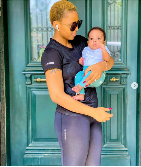 Regina Daniels and Ned Nwoko with their son, Munir (photos)