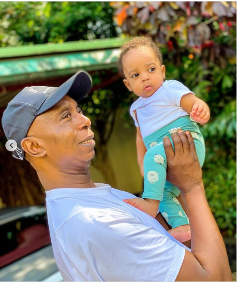 Adorable photos of Regina Daniels and Ned Nwoko with their son, Munir