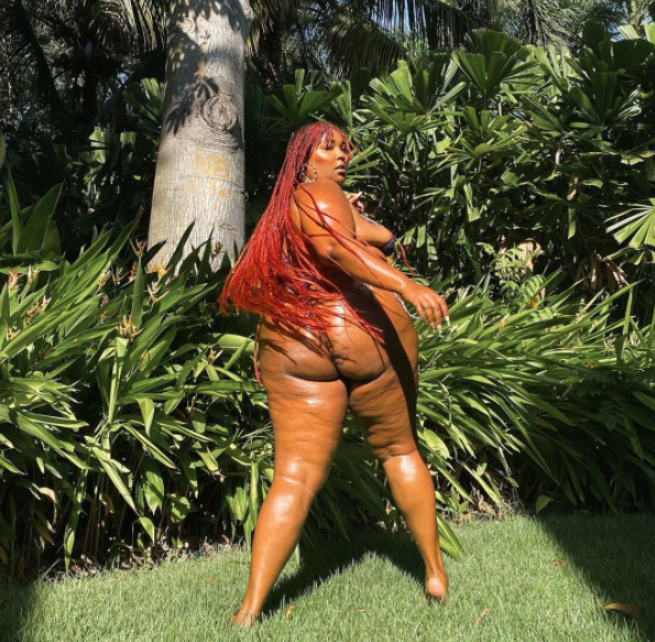 Lizzo flaunts her curves in new bikini photos as she keeps promoting body positivity