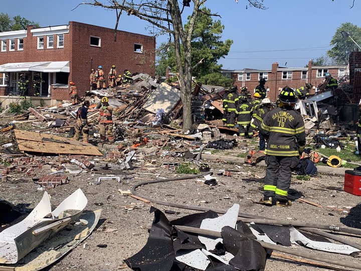 Major gas explosion destroys homes in Baltimore, killing 1 and trapping others (photos)
