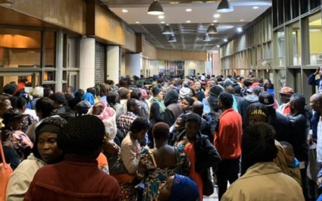 Hundreds of foreign nationals gathered at UN Refugee Agency offices in Cape Town on 8 October 2019, wanting the agency to help them leave SA. Picture: Kaylynn Palm/EWN