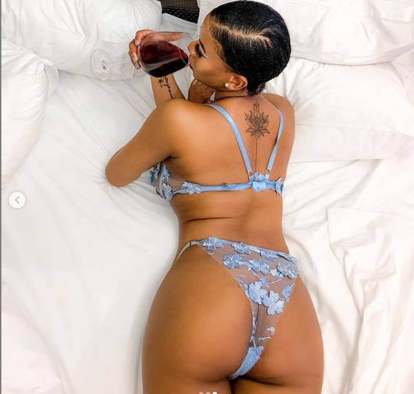 Body positivity activist, Chioma puts her banging body on display in just her underwear (photos)