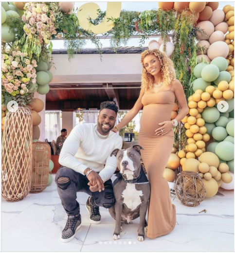 Singer, Jason Derulo and pregnant girlfriend?Jena Frumes?share photos from their baby shower
