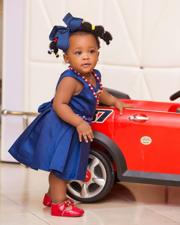 John Dumelo's son and Nana Ama McBrown's Daughter, Enjoying In A Powerful 'Kantanka' Car (Check Out) 