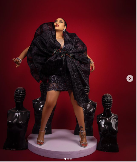 Fashion entrepreneur, Toyin Lawani poses topless as she releases stylish photos to celebrate her 39th birthday