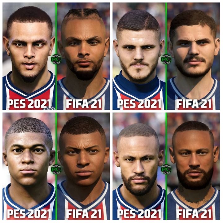 Paris Saint Germain (L-R): Kurzawa, Icardi, Mbappe and Neymar