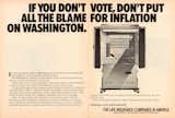 A political ad in an October issue of Time magazine puts the impetus for inflation back on voters.