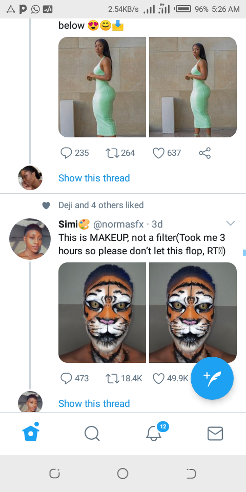 She's Not A Tiger - Nigerians React After Pretty Girl Turns Her Face To Tiger Using This