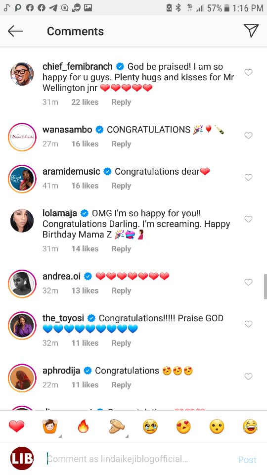 Ebuka, Toke Makinwa, Mo Abudu, others congratulate Banky W and Adesua Etomi on the birth of their first child