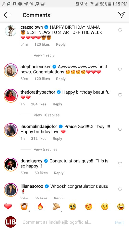 Ebuka, Toke Makinwa, Mo Abudu, others congratulate Banky W and Adesua Etomi on the birth of their first child