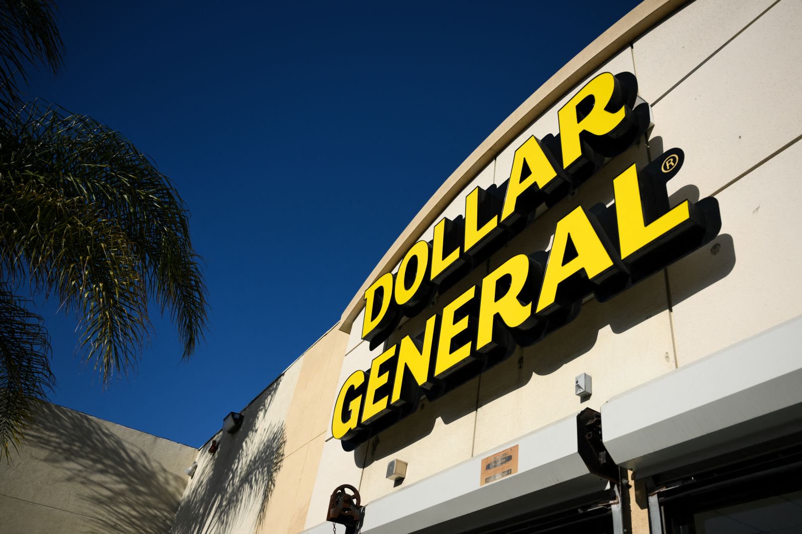 Signage is displayed outside of a Dollar General discount store in Inglewood, California on September 29, 2026.