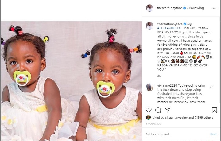 New Photos of Funny Face’s Twins Causes Stirs on social media