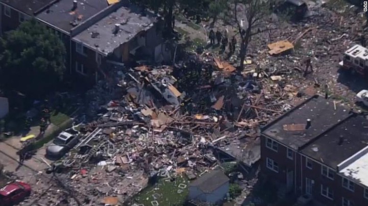 Major gas explosion destroys homes in Baltimore, killing 1 and trapping others (photos)