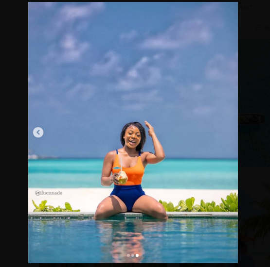 BBnaija star, Ifu Ennada flaunts her backside in new swimsuit photos